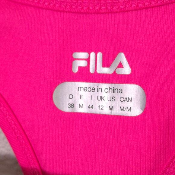 Fila Women’s Tank Top Retro Sport Y2K Active Pink Racerback Tennis Aesthetic M - Picture 3 of 7